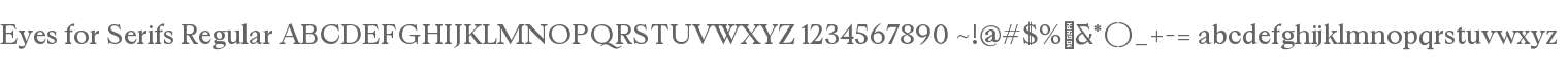 Eyes for Serifs