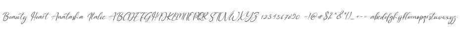 Beauty Heart Anatasha Italic