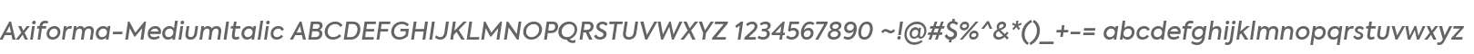 Axiforma Medium Italic