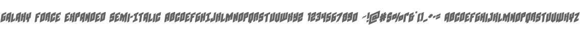 Galaxy Force Expanded Semi-Italic