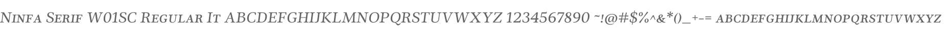 Ninfa Serif W01SC Regular It