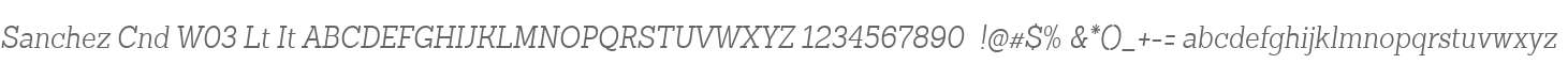 Sanchez Cnd W03 Lt It