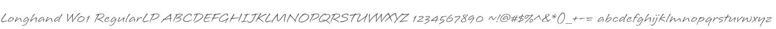 Longhand W01 RegularLP