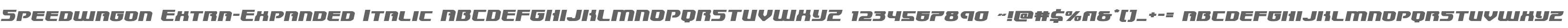 Speedwagon Extra-Expanded Italic