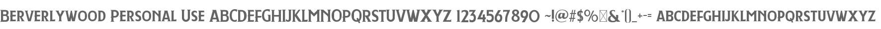 Berverlywood Personal Use