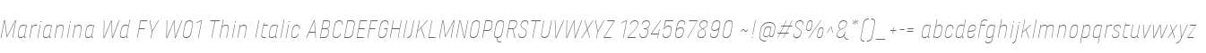 Marianina Wd FY W01 Thin Italic