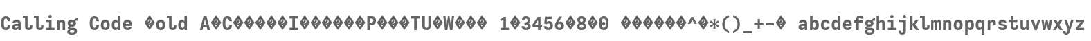 Calling Code Bold