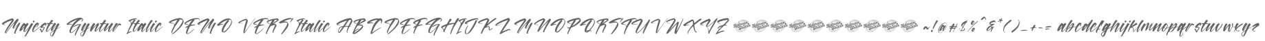 Majesty Gyntur Italic DEMO VERS