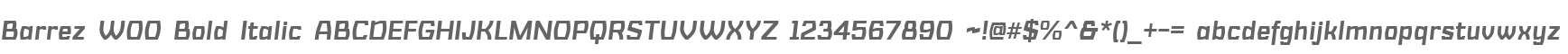 Barrez W00 Bold Italic
