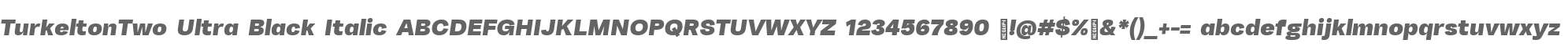 TurkeltonTwo Ultra Black Italic