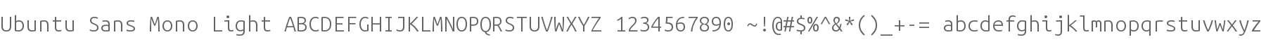 Ubuntu Sans Mono Light