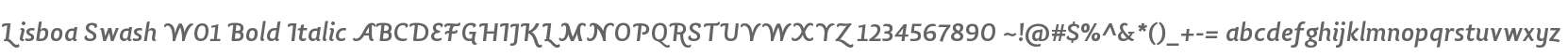 Lisboa Swash W01 Bold Italic
