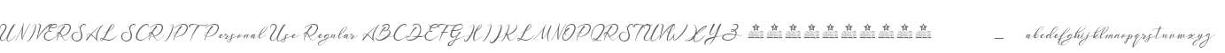 UNIVERSAL SCRIPT Personal Use Regular