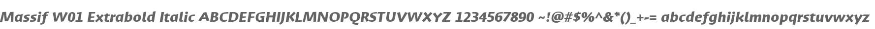 Massif W01 Extrabold Italic