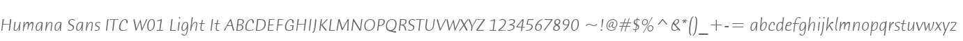 Humana Sans ITC W01 Light It