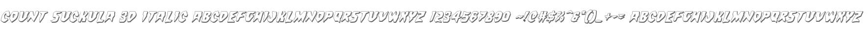 Count Suckula 3D Italic