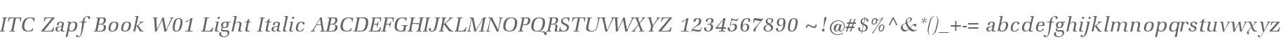 ITC Zapf Book W01 Light Italic