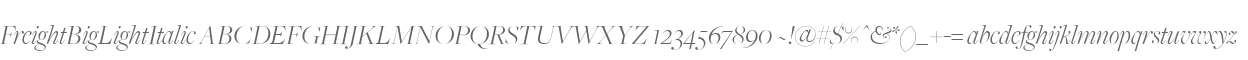 FreightBigLightItalic