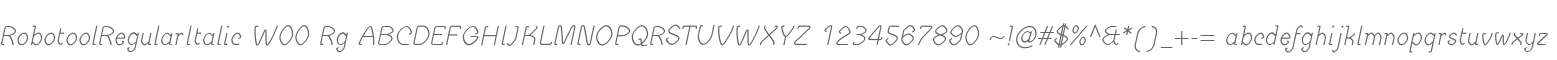 RobotoolRegularItalic W00 Rg