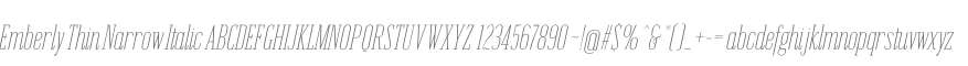Emberly Thin Narrow Italic