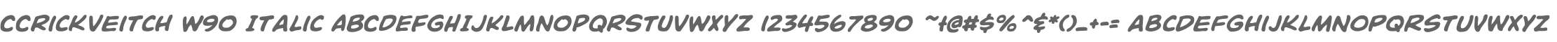 CCRickVeitch W90 Italic