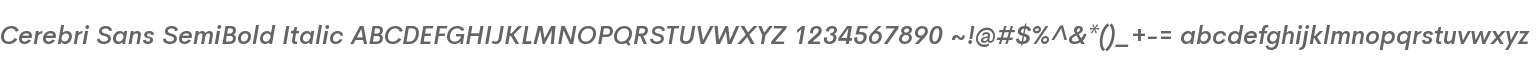 Cerebri Sans SemiBold Italic