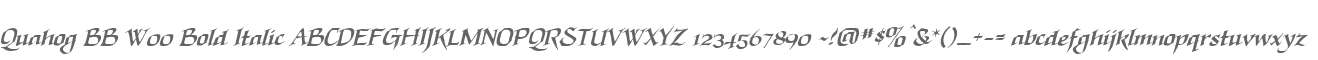 Quahog BB W00 Bold Italic