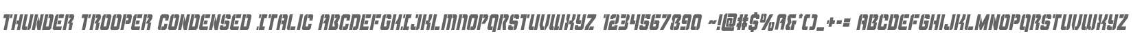 Thunder Trooper Condensed Italic