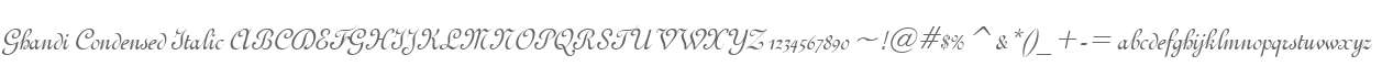 Ghandi Condensed Italic
