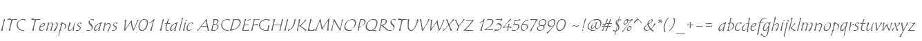 ITC Tempus Sans W01 Italic