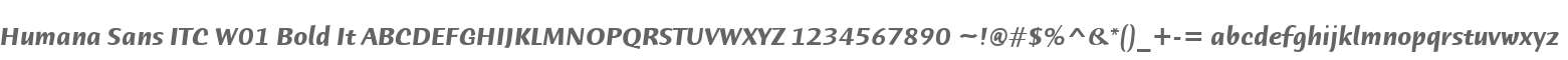 Humana Sans ITC W01 Bold It