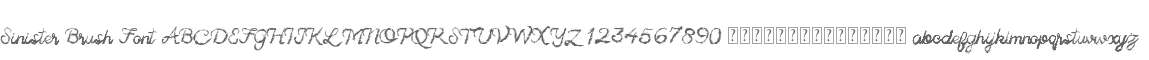 Sinister Brush Font