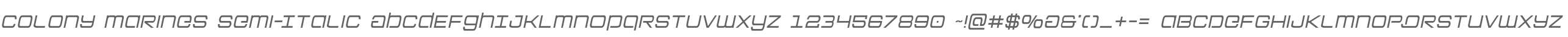 Colony Marines Semi-Italic