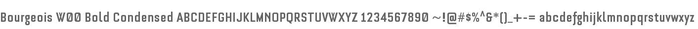 Bourgeois W00 Bold Condensed