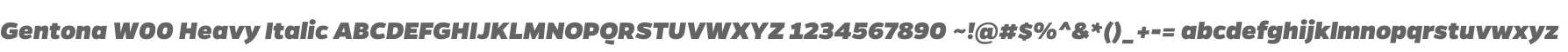 Gentona W00 Heavy Italic