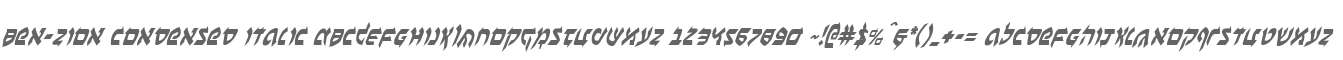 Ben-Zion Condensed Italic