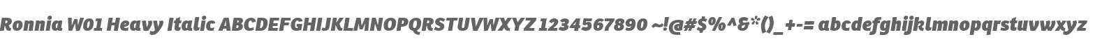 Ronnia W01 Heavy Italic