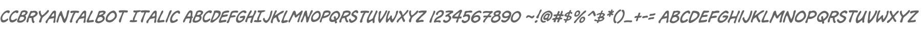 CCBryanTalbot Italic