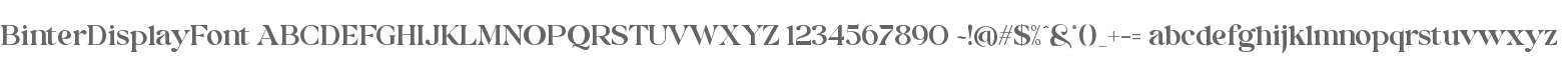 Binter Display Font