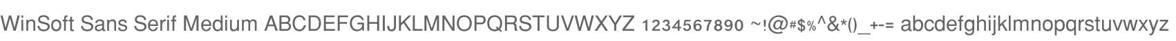 WinSoft Sans Serif Medium