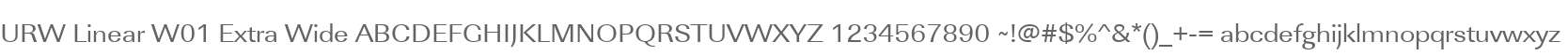 URW Linear W01 Extra Wide
