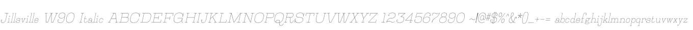 Jillsville W90 Italic
