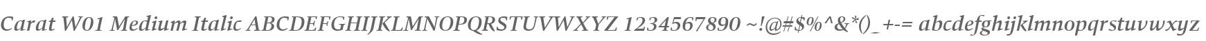Carat W01 Medium Italic