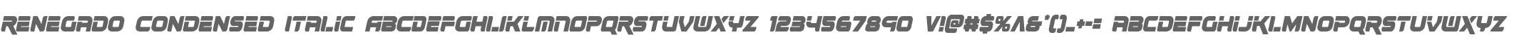 Renegado Condensed Italic
