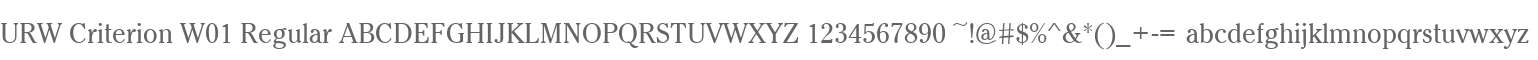 URW Criterion W01 Regular