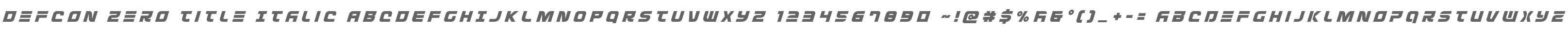 Defcon Zero Title Italic