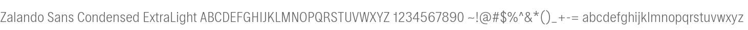 Zalando Sans Condensed ExtraLight