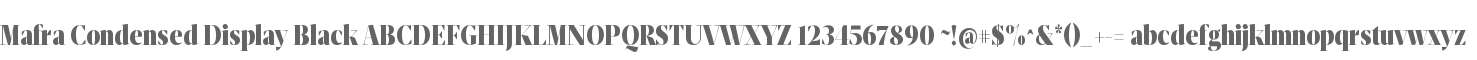 Mafra Condensed Display Black