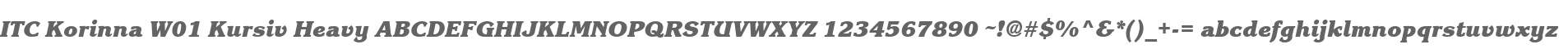 ITC Korinna W01 Kursiv Heavy