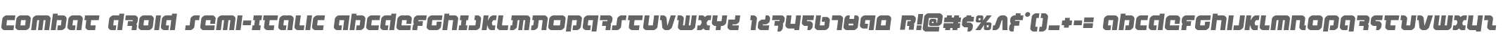 Combat Droid Semi-Italic